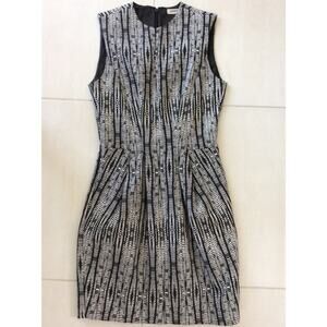 L'Agence Bodycon Mini Dress Multicolor Print V Neck